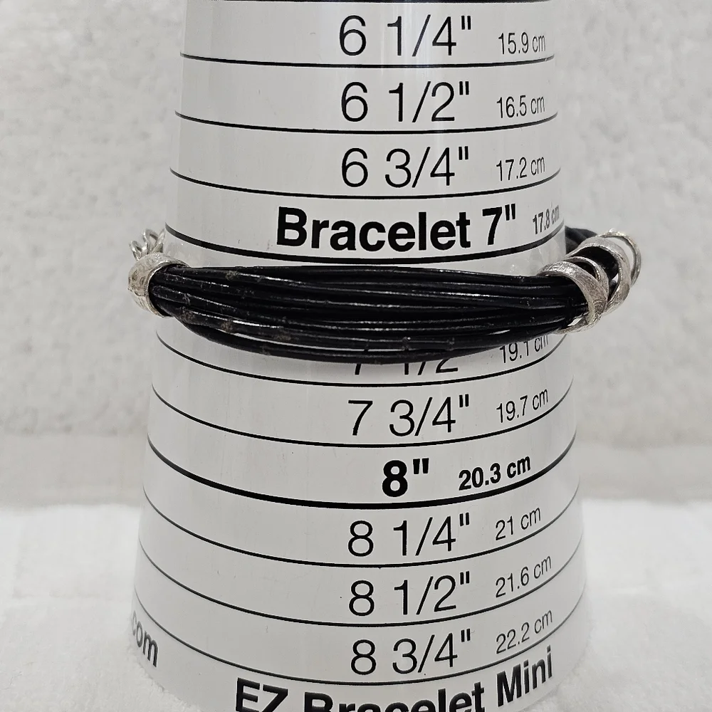 Silpada Leather and 925 Silver Bracelet Adjustable - Picture 15 of 16